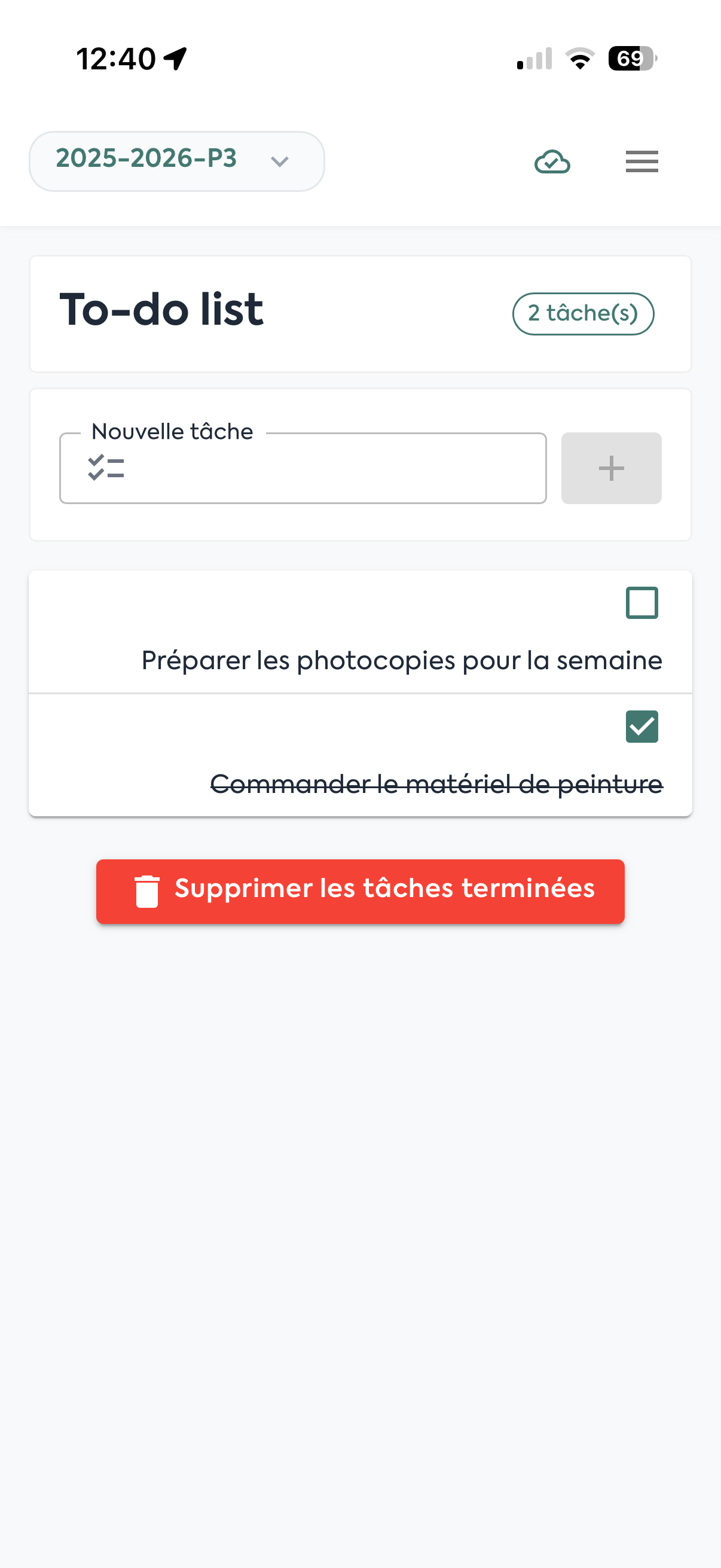 To-do list